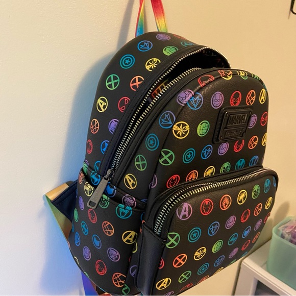 Disney Parks Marvel Avengers 2022 Pride Collection Loungefly Mini Backpack - Picture 5 of 12
